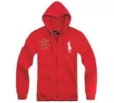 hoodie ralph lauren polo veste mode hiver zip royale rouge,ralphe lauren pas cher